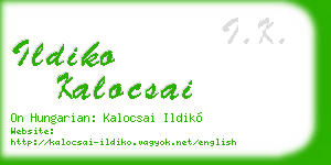 ildiko kalocsai business card